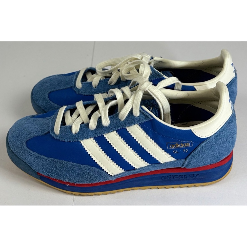Adiddas Men’s Unisex SL 72 RS Sneaker Blue/White/Better Scarlet, size 7 US - Picture 5 of 15